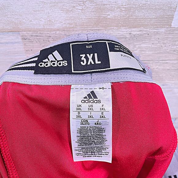ADIDAS Press Coverage Football Pants Red Nylon Mens 3XL XXXL - Picture 6 of 8